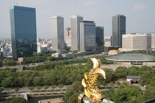 03 Vue du chateau d Osaka - Business Park